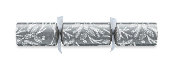 14" Elegant Foliage Silver Foil Board Cracker x 25