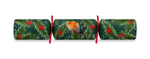 11" Robin Red/Green Mixed Box Uncoated Cracker Xmas Quiz x 100