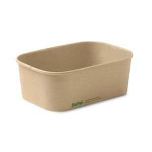 Rectangular PLA Kraft Deli Bowl 750ml x 300