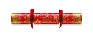 11" Snowflake Red Foil Board Cracker Xmas Quiz x 100