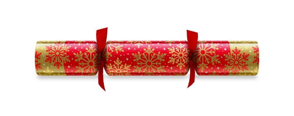 11" Snowflake Red Foil Board Cracker Xmas Quiz x 100