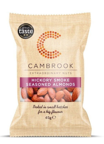 Cambrook Baked Hickory Smoked Almonds 24x45g