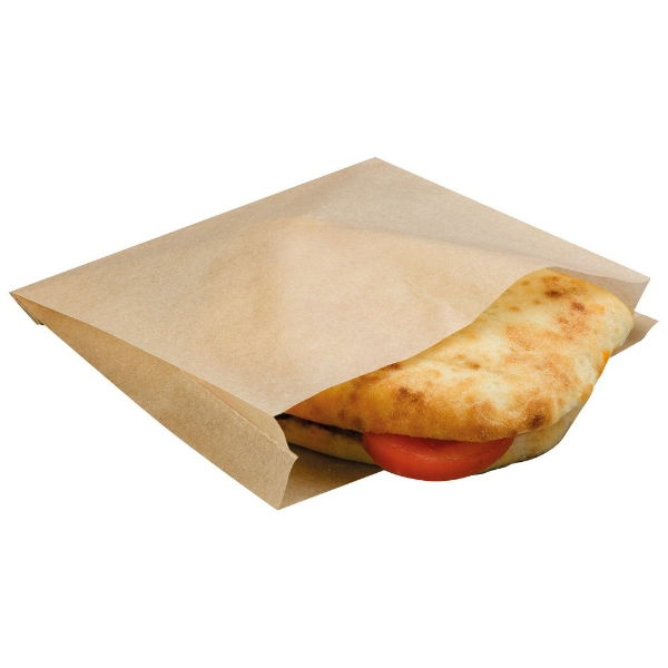 Contact Grill Bag Kraft 170x160mm (Compostable) x 600