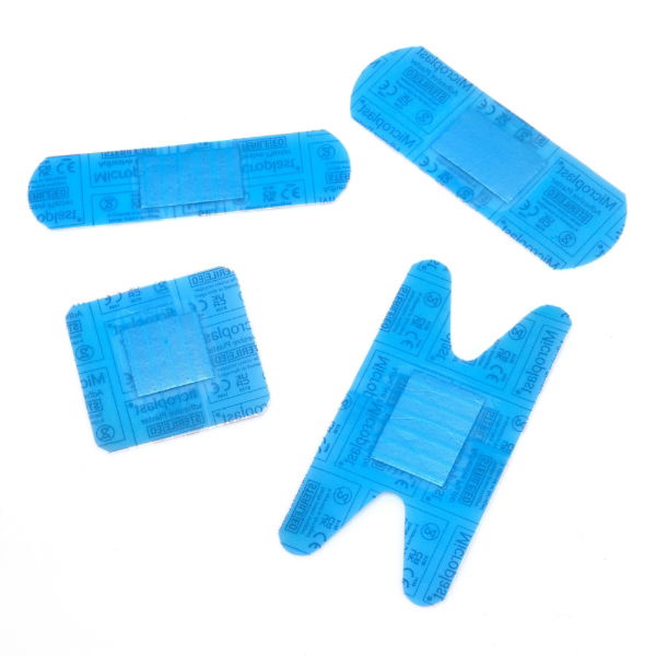 Microplast Blue Detectable Assorted Plasters (Box 100)