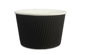 16oz Ripple Pasta Pot Black x 500