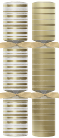 14" Gold Embossed Stripe Crackers x 24