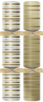 14" Gold Embossed Stripe Crackers x 24