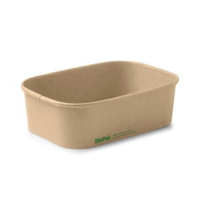 Rectangular PLA Kraft Deli Bowl 650ml x 300