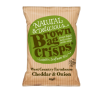 Brown Bag Crisps West Country Farmhouse Cheddar & Onion 20x4