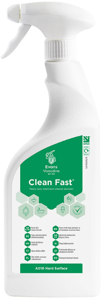 Evans Clean Fast Heavy Duty Foaming Washroom Cleaner/Descaler 6x750ml