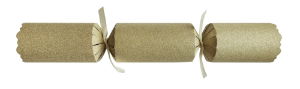 12" Snowflake Sparkle Gold W/B Mixed Box Cracker x 50