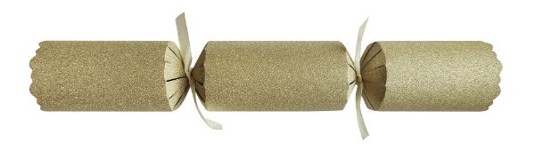12" Snowflake Sparkle Gold W/B Mixed Box Cracker x 50