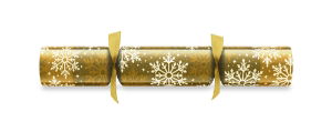 11" Snowflake Gold Foil Board Cracker Xmas Quiz x 100