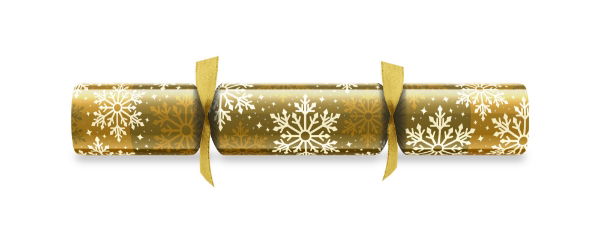11" Snowflake Gold Foil Board Cracker Xmas Quiz x 100