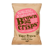 Brown Bag Crisps Tiger Prawn with Chilli & Lime 20x40g