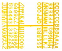 3861Y-1-2inch-Letter-Set-PK6-Yellow