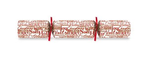 10" Seasonal Script Red/White Cracker Mixed Box Xmas Quiz x 100