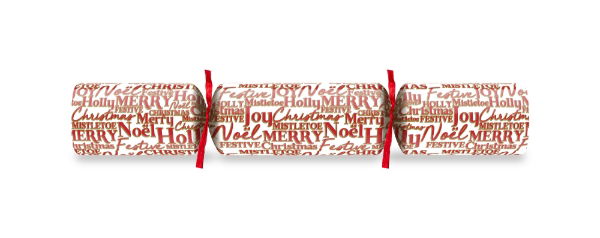 10" Seasonal Script Red/White Cracker Mixed Box Xmas Quiz x 100