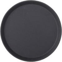 14" Round Black Non Slip Tray