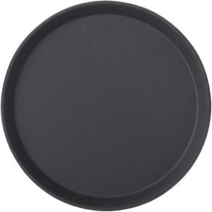 14" Round Black Non Slip Tray