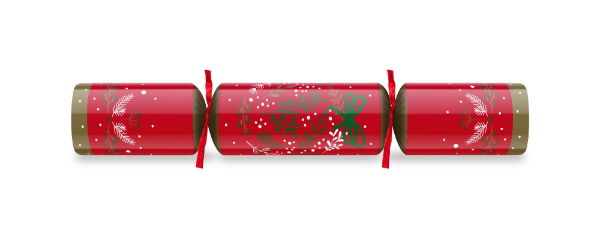 10" Traditional Xmas Red/Green Cracker Mixed Box Xmas Quiz x 100