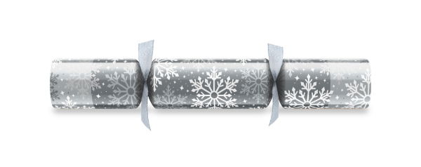11" Snowflake Silver Foil Board Cracker Xmas Quiz x 100