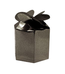 Sparkling Dust Gun Metal Grey Gift Boxes x 24