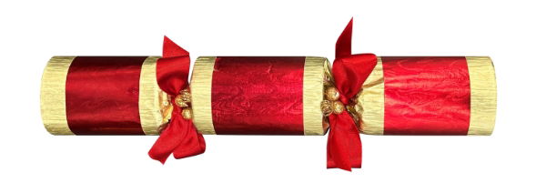 14" Opulent Red/Gold Hand Made Cracker x 25