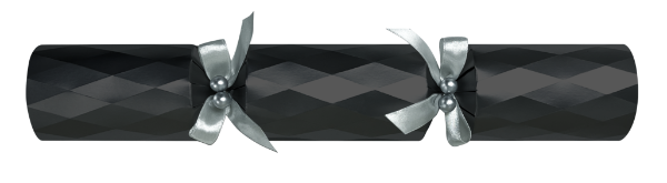 14" Diamond Black/Silver Mixed Box Foil Board Cracker x 25