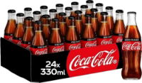 Coke Zero Glass Bottles 24x300ml