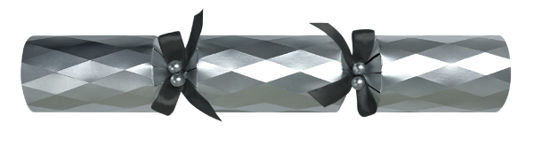 14" Diamond Black/Silver Mixed Box Foil Board Cracker x 25
