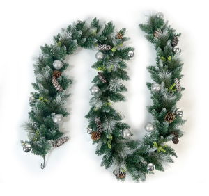 Silver Bauble Pine Garland - 2.7M (Each)
