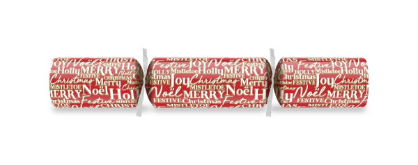 10" Seasonal Script Red/White Cracker Mixed Box Xmas Quiz x 100
