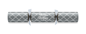 12" Silver Christmas Diamond Foil Board Cracker x 50
