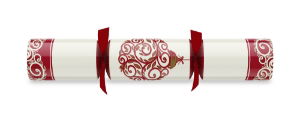 14" Crimson Bauble Bordeaux/Cream Cracker x 25