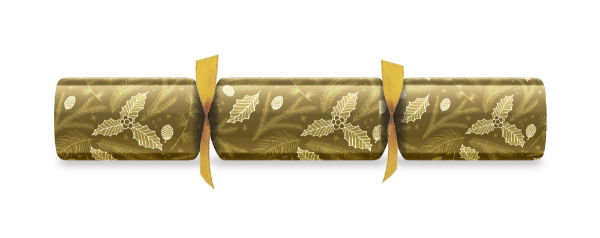 14" Elegant Foliage Gold Foil Board Cracker x 25