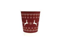 12oz Compostable Double Wall Mixed Christmas Cups x 500