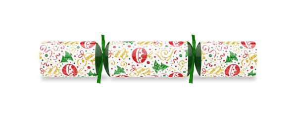 9" Festive Joy White Mixed Box Cracker Festive Fun Puzzles x 100