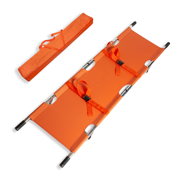 Orange Folding Aluminium Stretcher (Each)