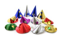 Multi Coloured Gala Party Hats Mid Size  x 72