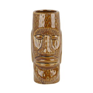 3403-Ceramic-Easter-Islander-Tiki-Mug-450ml-Medium-Brown