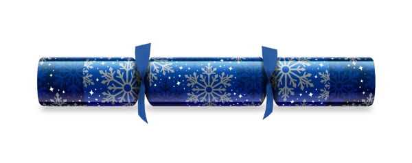 12" Snowflake Blue Foil Board Cracker x 50