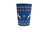 16oz Double Wall Christmas Cup Recyclable x 500