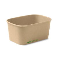 Rectangular PLA Kraft Deli Bowl 1000ml x 300