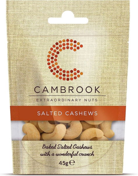 Cambrook Baked Salted Cashews 24x45g