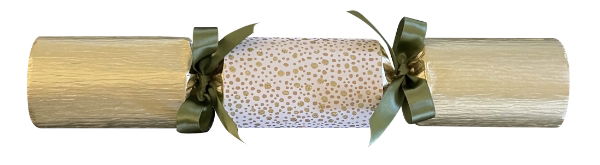 14" Opulent Dots Gold Hand Made Cracker x 25