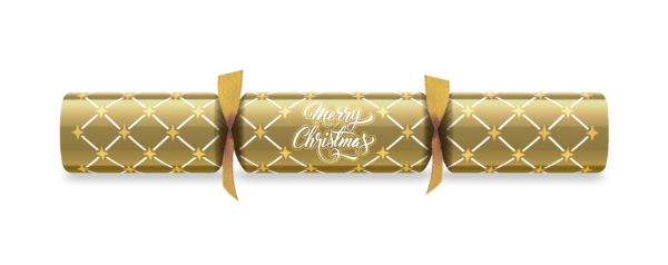 12" Gold Christmas Diamond Foil Board Cracker x 50