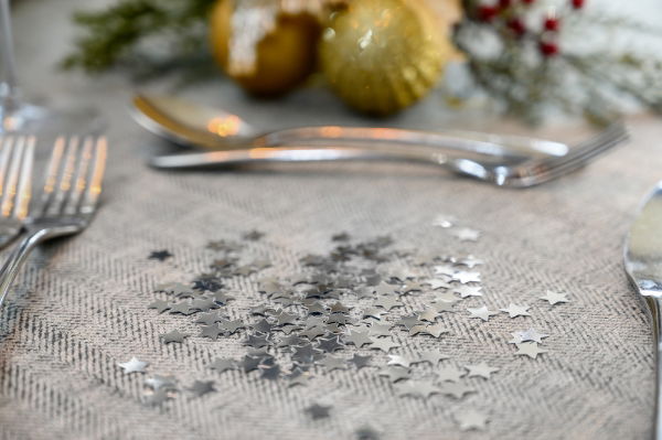 Stardust Confetti Silver Metallic 250g Tub (Each)