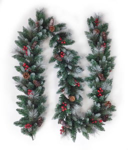 Frosted Pine Cone & Berry Garland - 2.7M (Each)