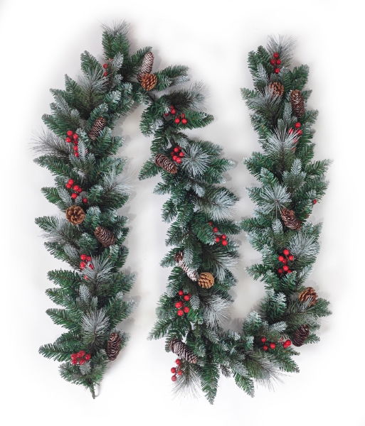 Frosted Pine Cone & Berry Garland - 2.7M (Each)